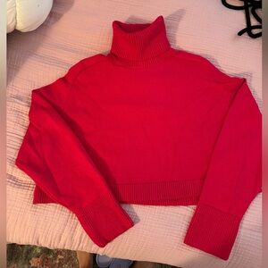 Cropped turtle neck sweater